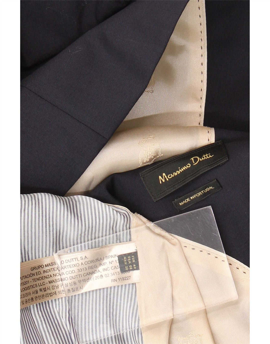 Massimo Dutti Jachetă Blazer Femei cu 2 nasturi EU 40 Mediu Lână bleumarin