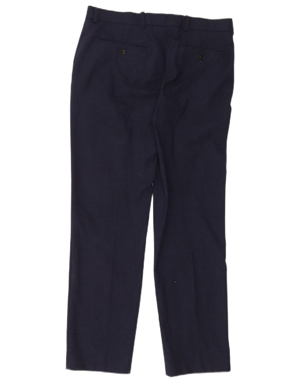 Pantaloni de costum slim pentru bărbați Marks & Spencer L32 L31 Lână bleumarin