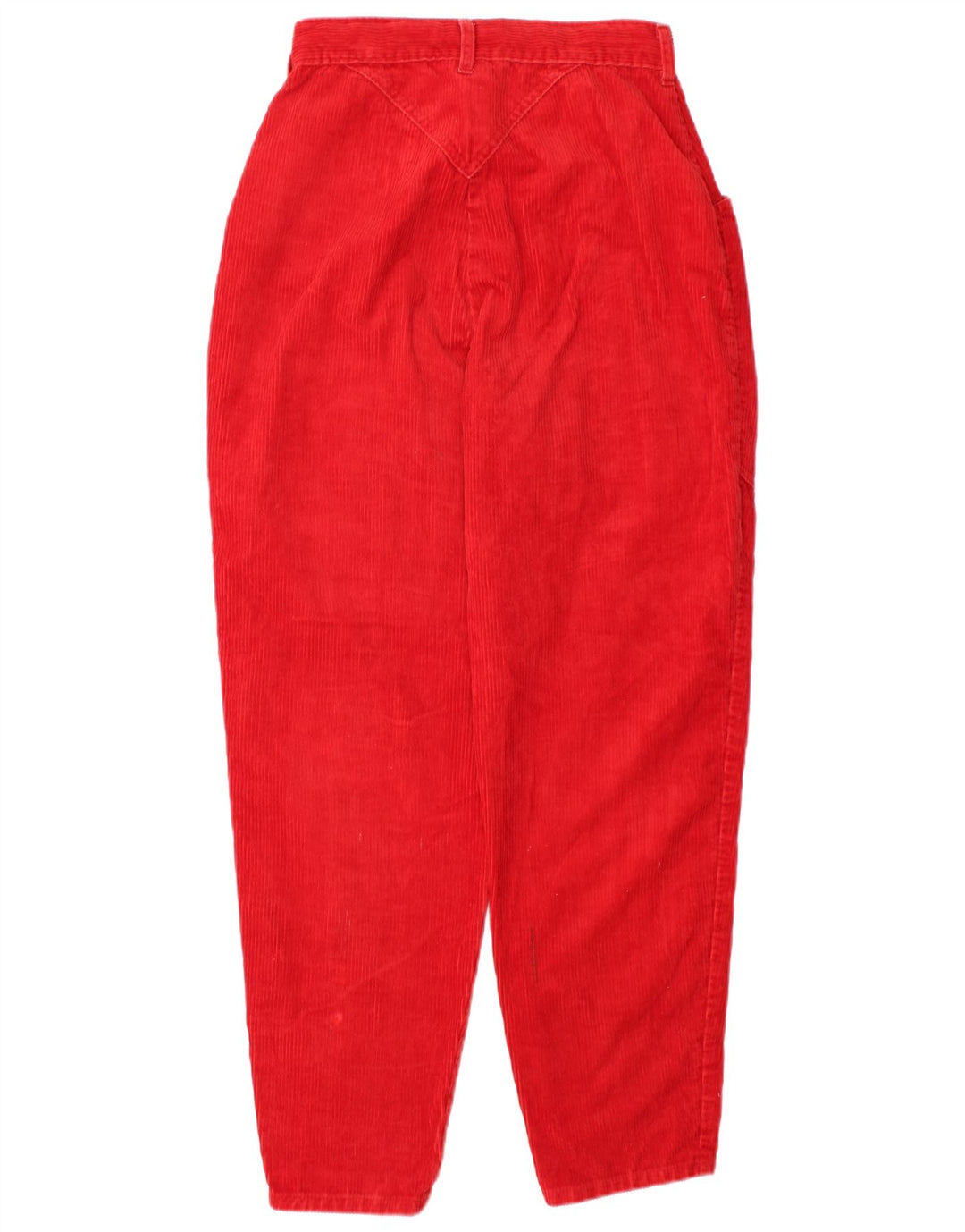 ST. BERNARD Womens High Waist Corduroy Trousers UK 12 Medium W24 L27 Red