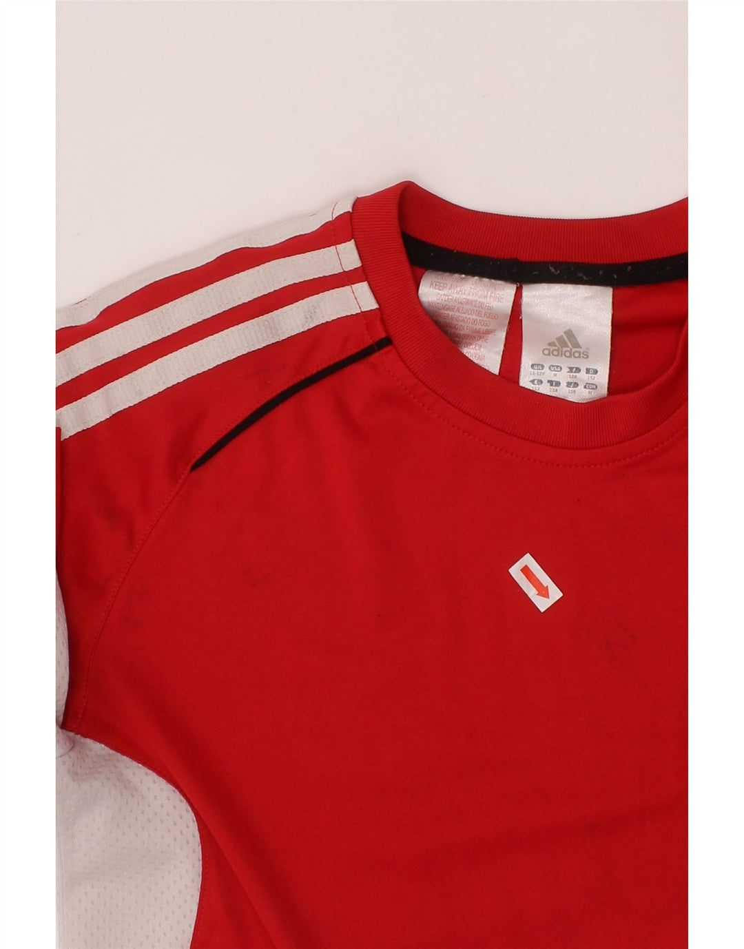 Tricou Băieți ADIDAS Top 11-12 Ani Poliester Colorblock Roșu