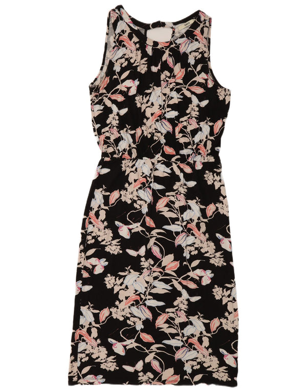 Rochie Oasis, fără mâneci, pentru femei, UK 12 Medium Black Floral Viscose