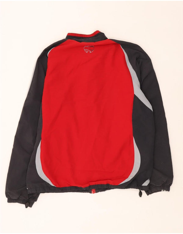 Jachetă de trening pentru bărbați ADIDAS UK 40/42 Poliester color bloc roșu mediu