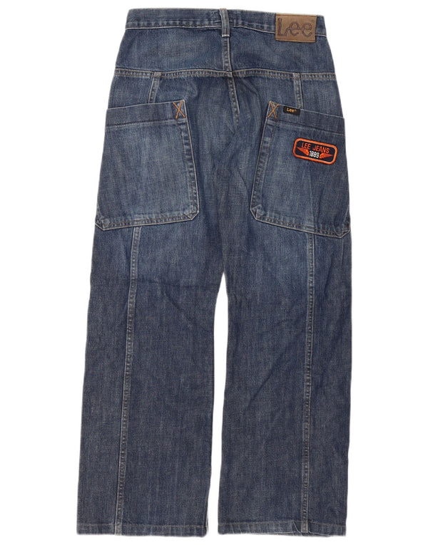 Blugi Lee Boys Spencer cu picioare largi 11-12 ani W28 L27 bleumarin bumbac
