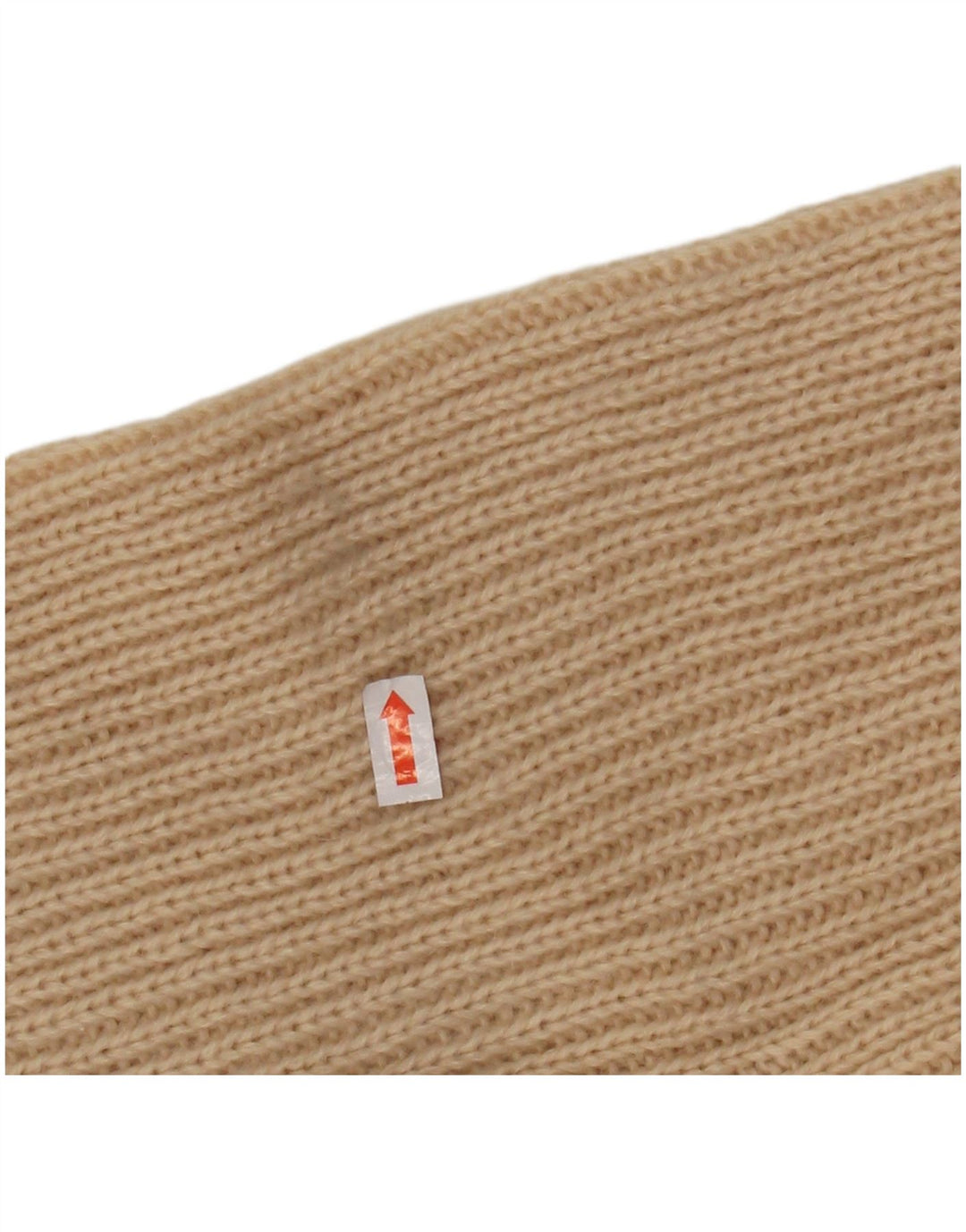 VINTAGE Pulover cu gât rulat pentru femei UK 12 Medium Bej Acrilic cu dungi