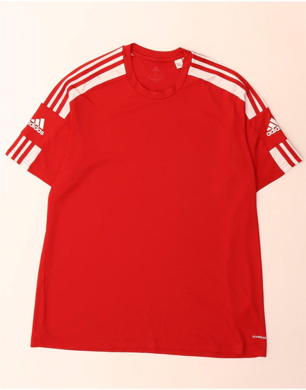 Tricou pentru bărbați Adidas Aeroready Top XL Roșu Poliester Colorblock