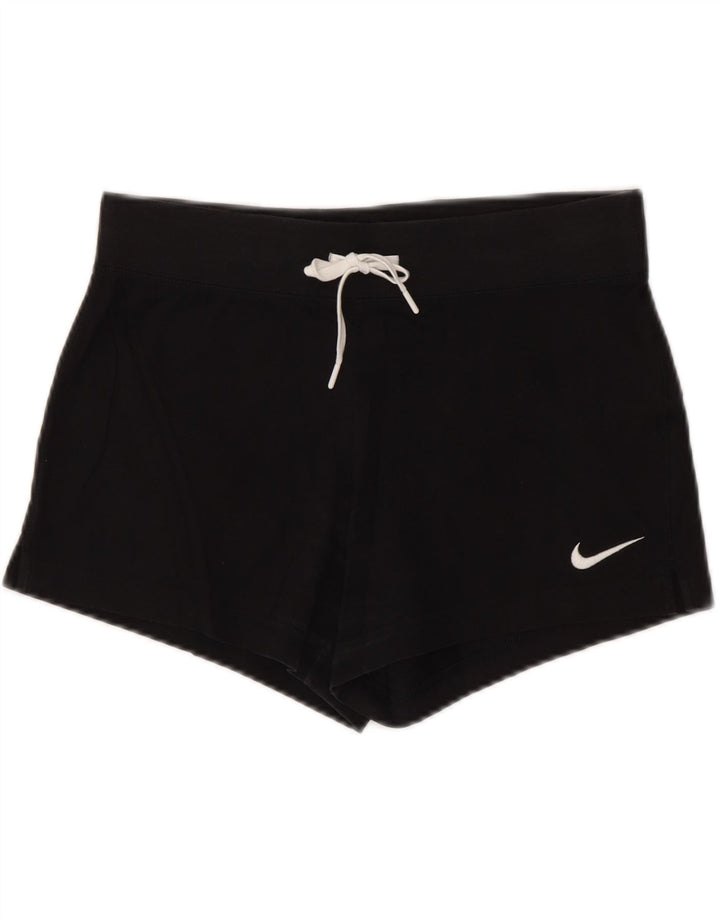 Pantaloni scurti sport NIKE pentru femei UK 10 mici, negru, bumbac
