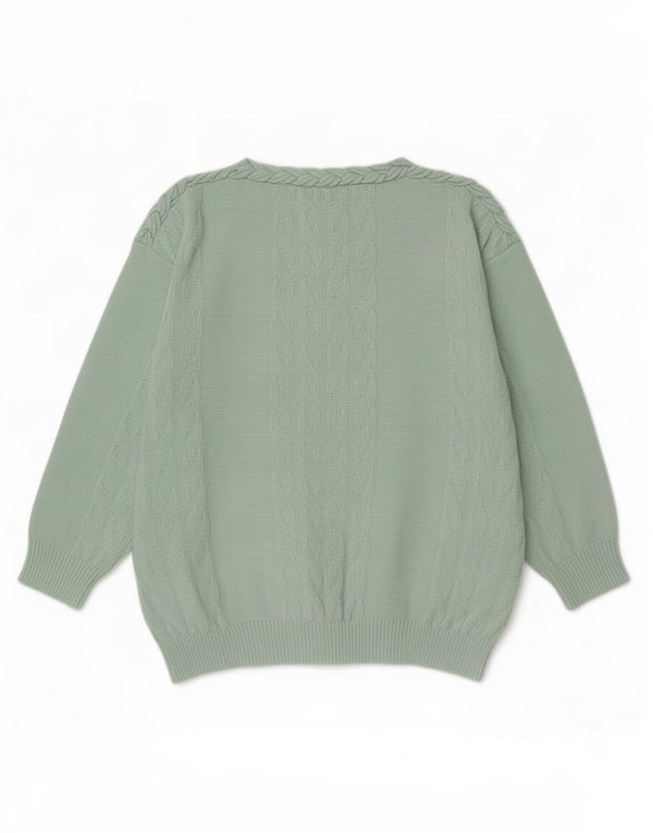 Pulover Cardigan Vintage pentru femei UK 20 2XL Verde