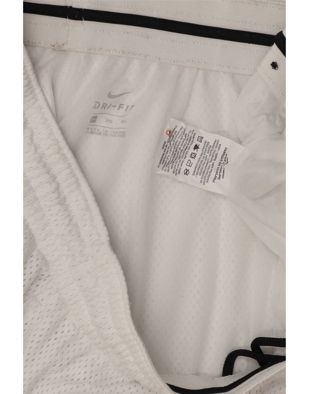 NIKE Mens Dri Fit Sport Shorts 3XL  White Polyester