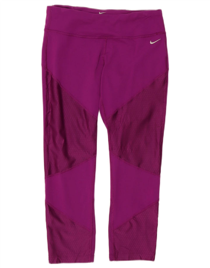 Leggings Capri Nike pentru femei Marea Britanie 12 Violet mediu Nylon