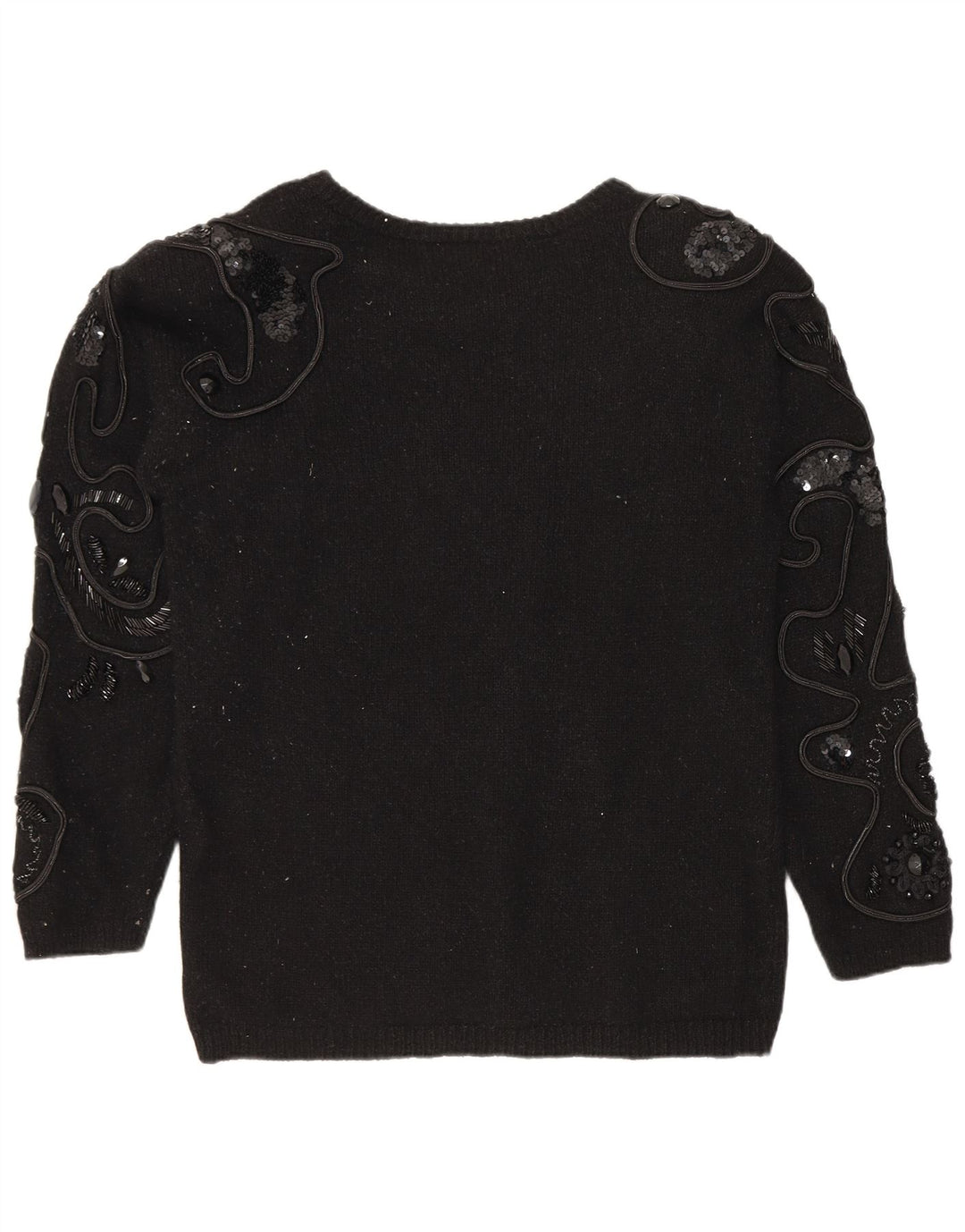 I.B Diffusion Pulover pentru femei cu gâtul cu barca UK 14 Medium Black Silk