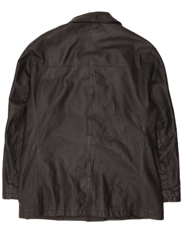 Jachetă din piele pentru bărbați Route 66 UK 44 2XL din piele neagră