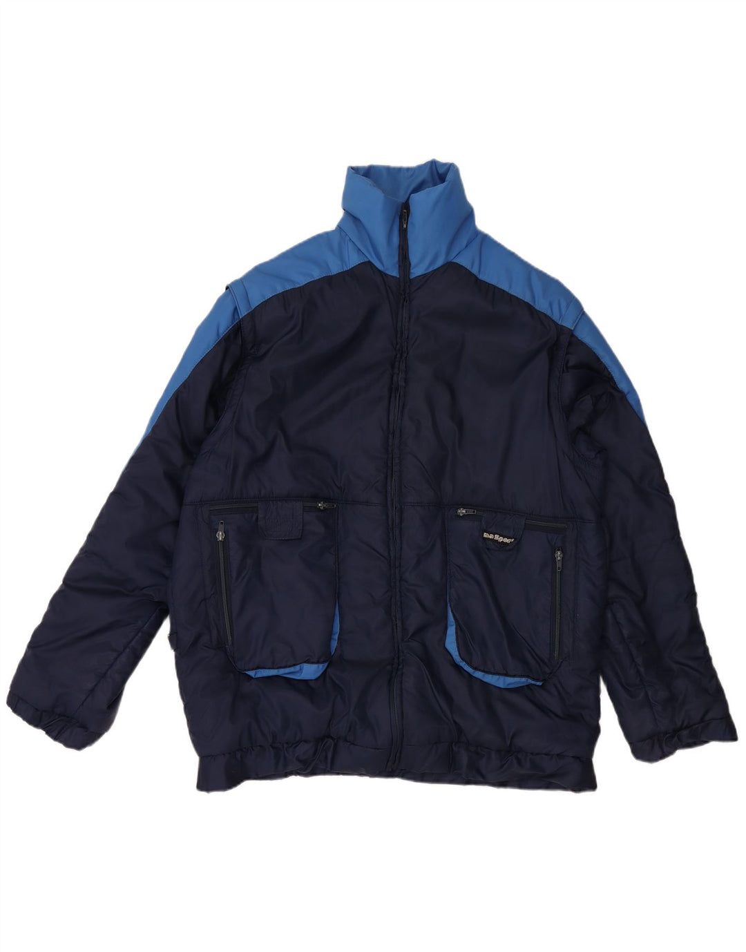 Jachetă căptușită pentru bărbați VINTAGE UK 42 XL Bleumarin Colorblock