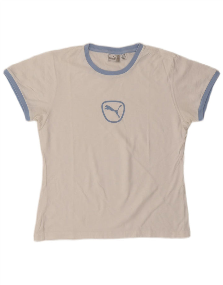 Tricou grafic Puma pentru femei Top UK 14 Medium White