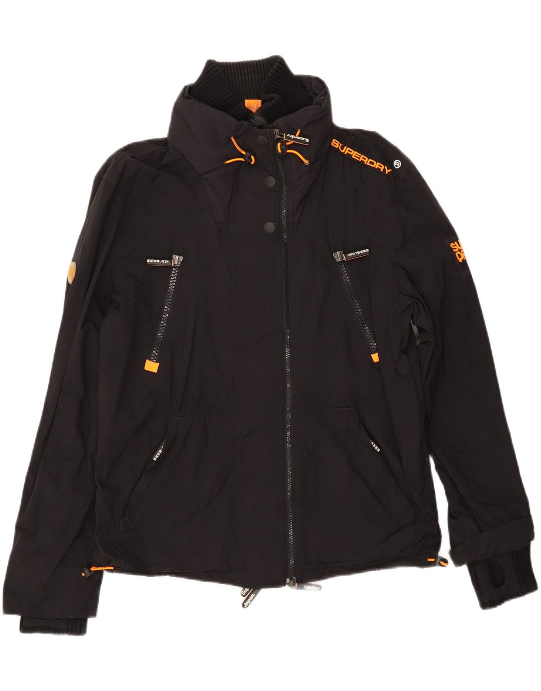 Jachetă de vânt pentru femei SUPERDRY UK 16 mare, negru, nailon