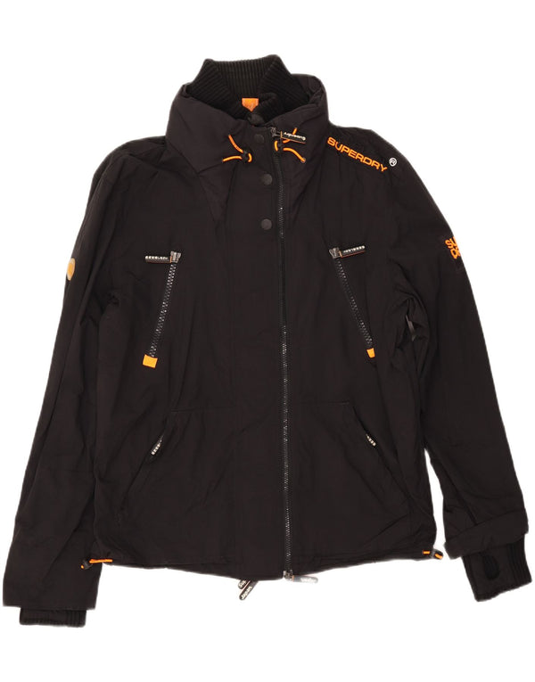 Jachetă de vânt pentru femei SUPERDRY UK 16 mare, negru, nailon