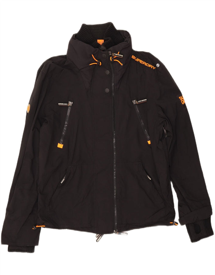 Jachetă de vânt pentru femei SUPERDRY UK 16 mare, negru, nailon