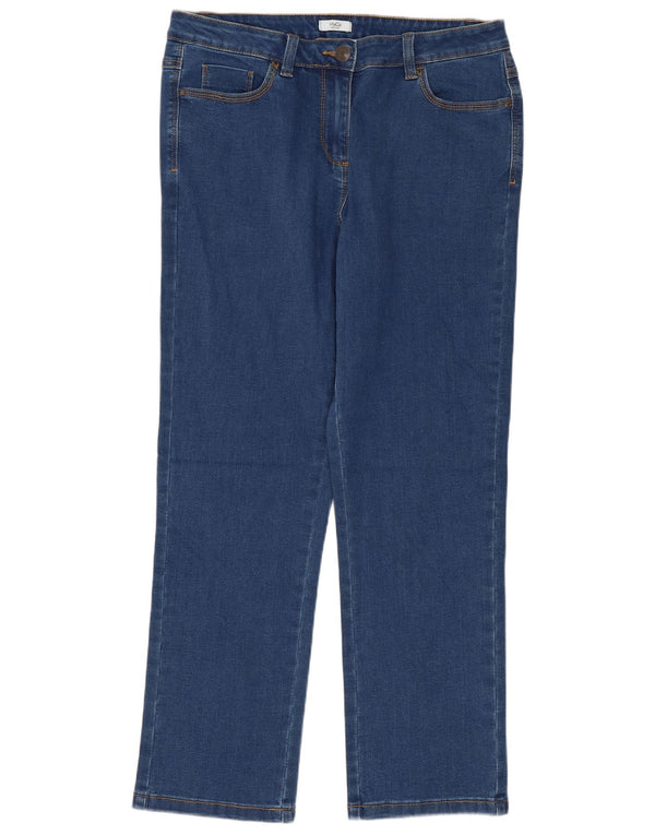 Blugi drepți mici pentru femei M&Co UK 12 Medium L30 L27 Bumbac albastru