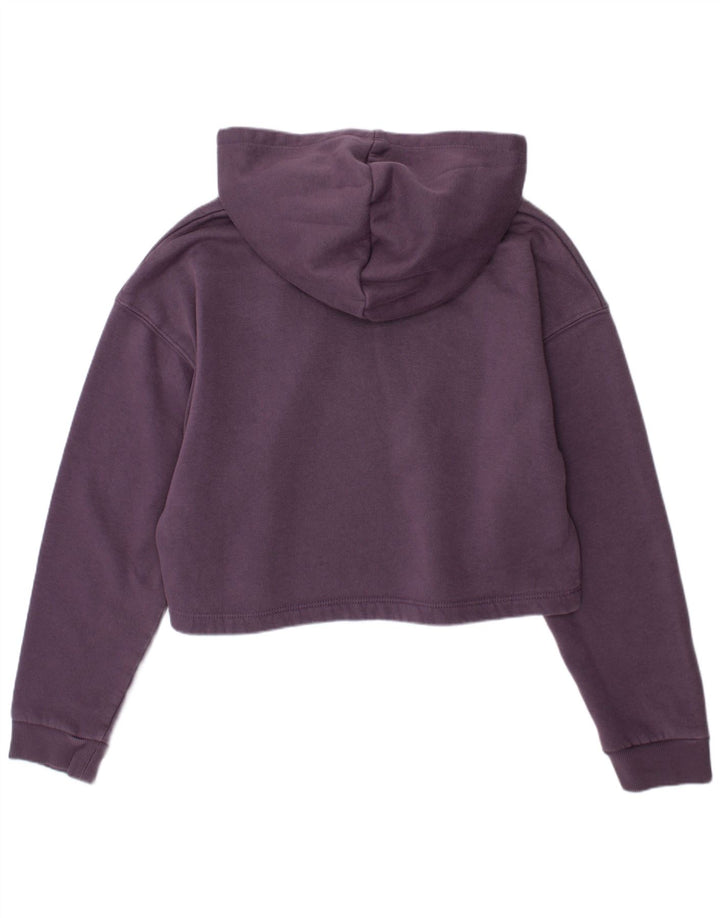 Pulover pentru fete PUMA Crop Hoodie 11-12 ani bumbac violet