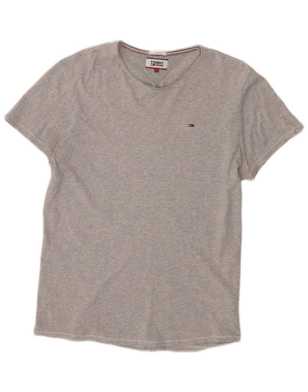 Tricou Tommy Hilfiger pentru femei Slim Fit Top UK 16 Mare bumbac gri