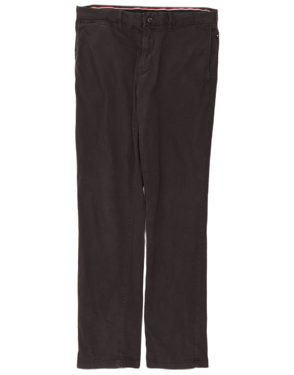 Pantaloni chino drepți pentru bărbați Tommy Hilfiger W34 L31 bumbac gri