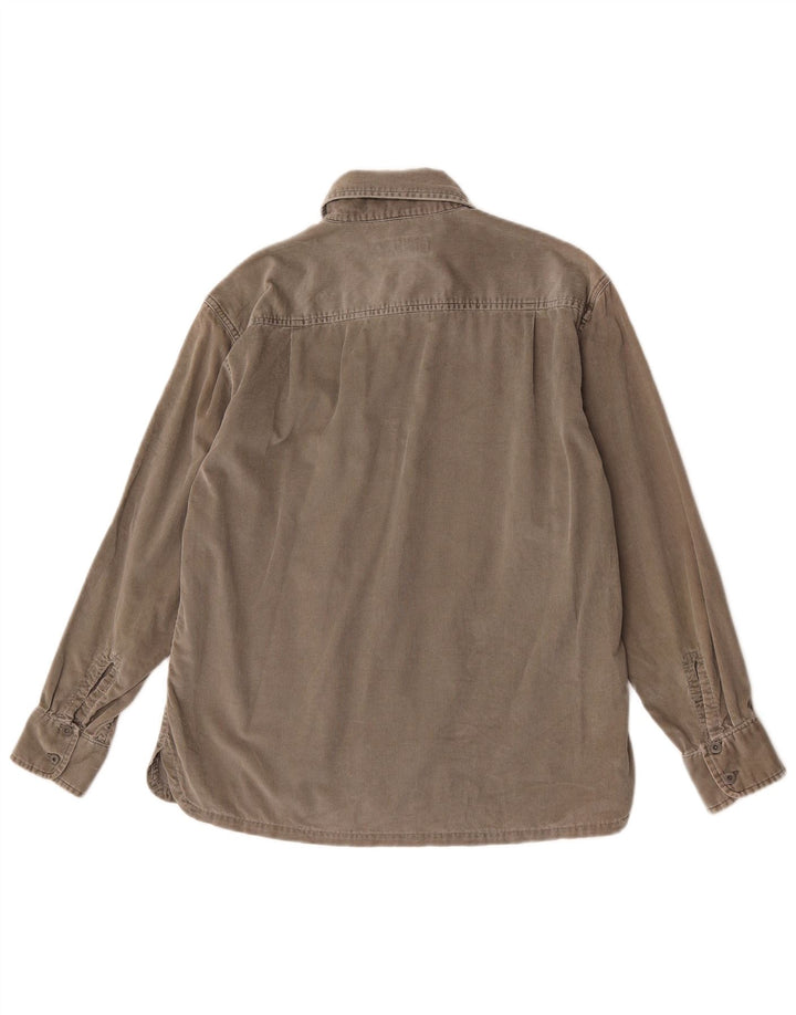 Cămașă Wrangler pentru bărbați din velur, gri mediu