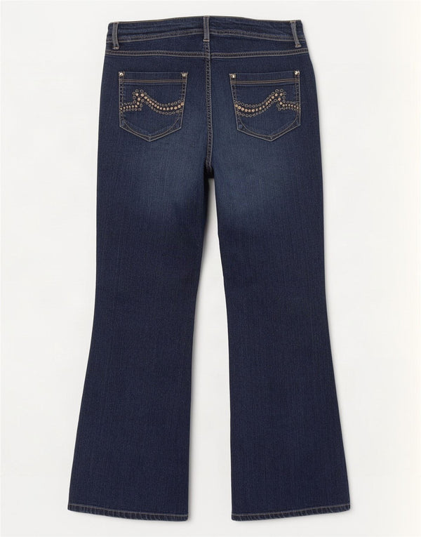 Blugi Bootcut pentru femei Marks & Spencer UK 16 Large W36 L30 Bleumarin