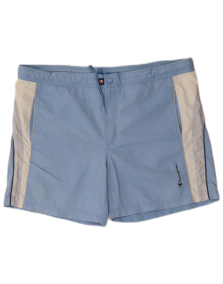 Pantaloni scurți de înot Champion pentru bărbați, mari, albastru, poliester color bloc