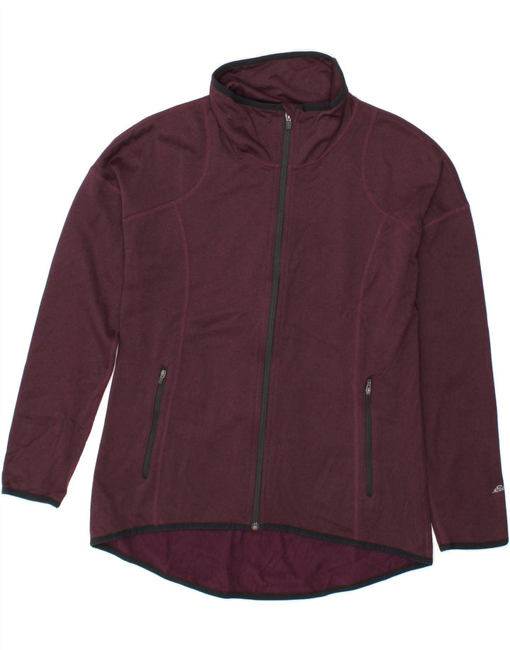 EDDIE BAUER Womens Tracksuit Top Jacket UK 10 Small Maroon Polyester Vintage Eddie Bauer and Second-Hand Eddie Bauer from Messina Hembry 