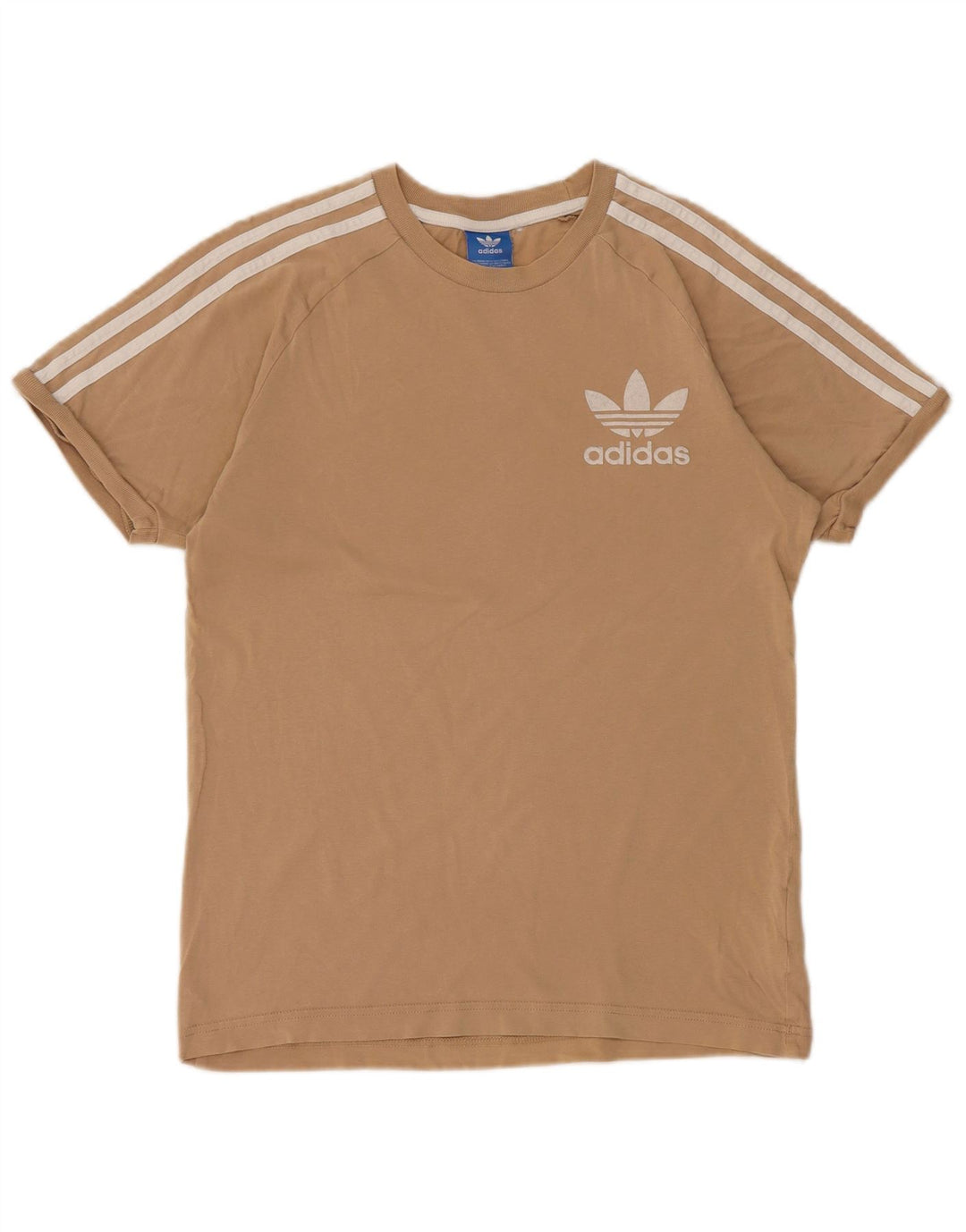 ADIDAS Tricou Femei Top UK 12 Medium Beige Bumbac