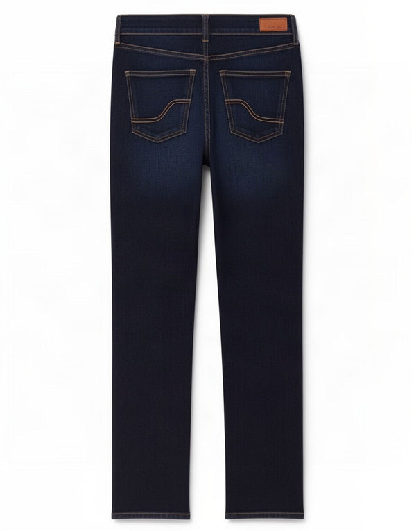 Fat Face Blugi drepti pentru femei UK 12 Medium W30 L30 Bumbac bleumarin