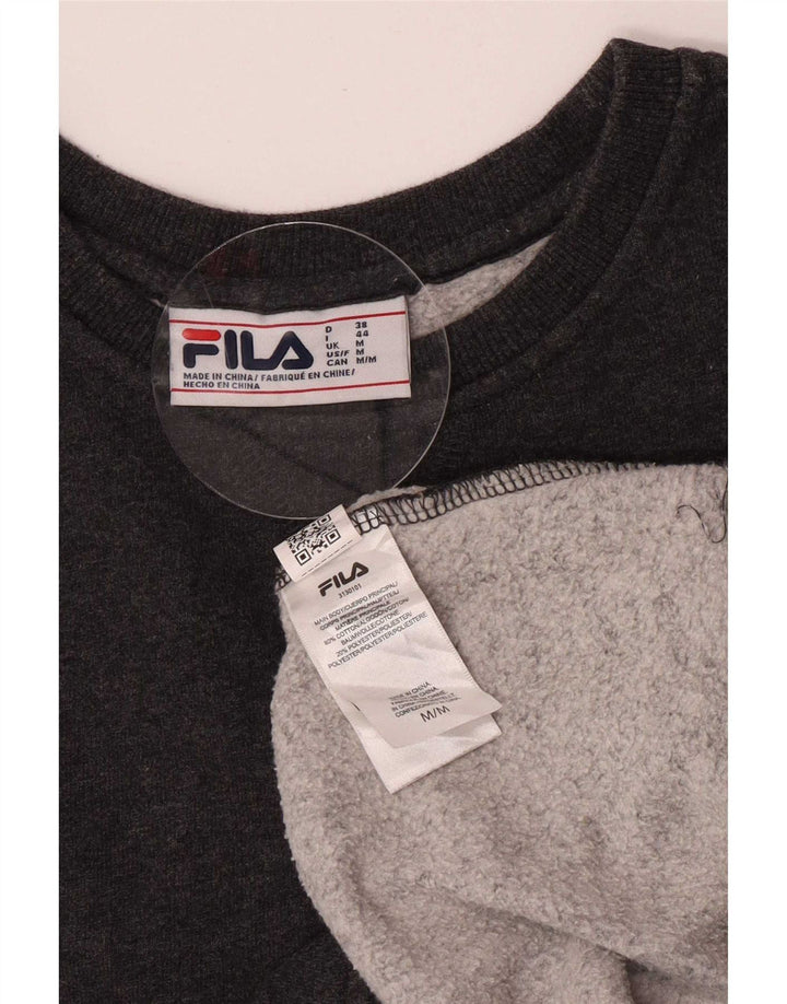 Pulover Fila pentru bărbați, bumbac, gri mediu
