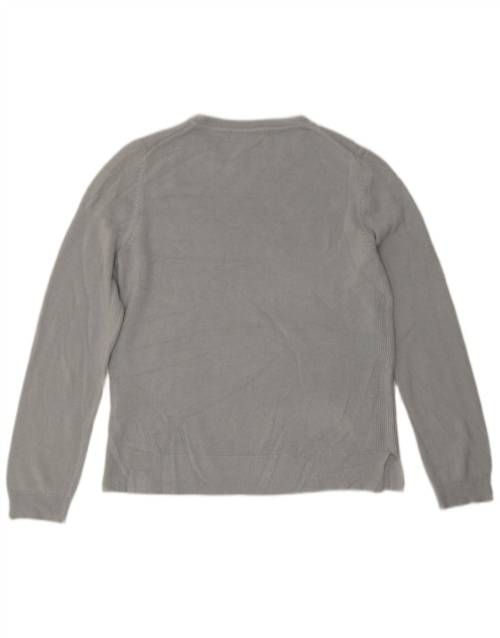 Pulover pentru femei Marks & Spencer cu decolteu triplu UK 12 Medium Blue Acrylic