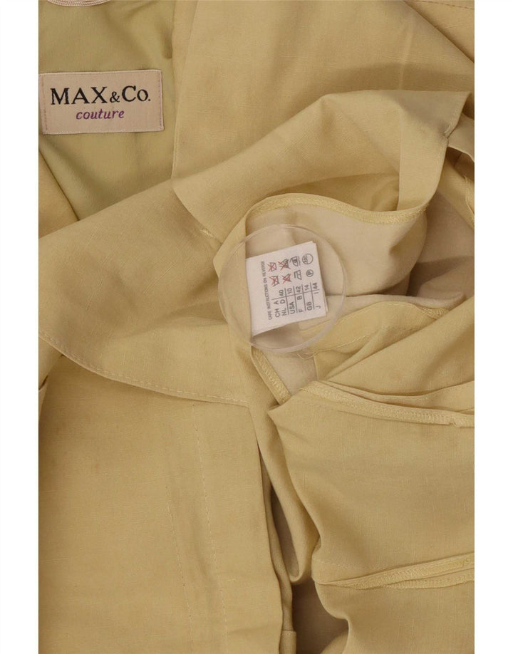 Max&Co. Jachetă pentru femei cu 4 nasturi, UK 14, mătase galbenă medie