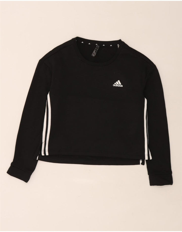 Pulover adidas pentru femei UK 8/10 Poliester negru mic