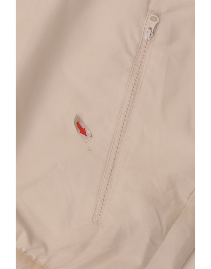 Jachetă Windbreaker cu glugă pentru bărbați Adidas Climalite UK 40 Poliester alb mare