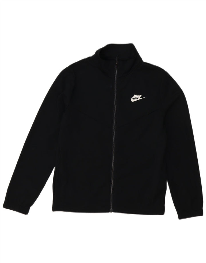 Jachetă de top pentru trening grafic Nike pentru băieți 12-13 ani, mare, negru, poliester