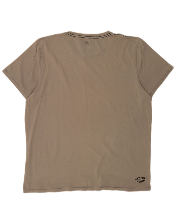 Tricou grafic pentru bărbați Fat Face Top XL Bej Bumbac