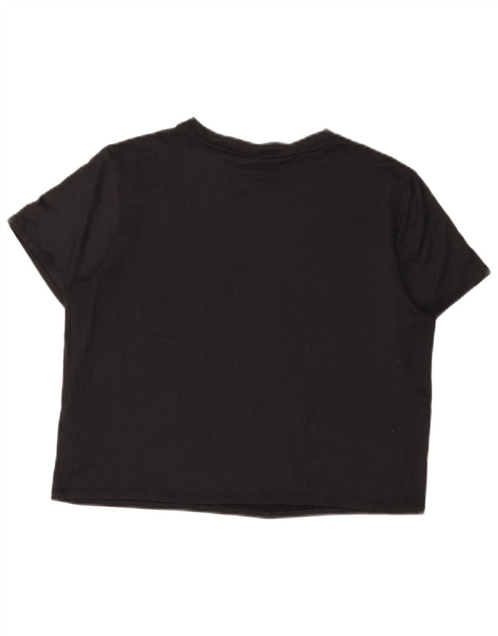 Tricou cu grafic Puma pentru femei Crop Top UK 14 Poliester mediu negru