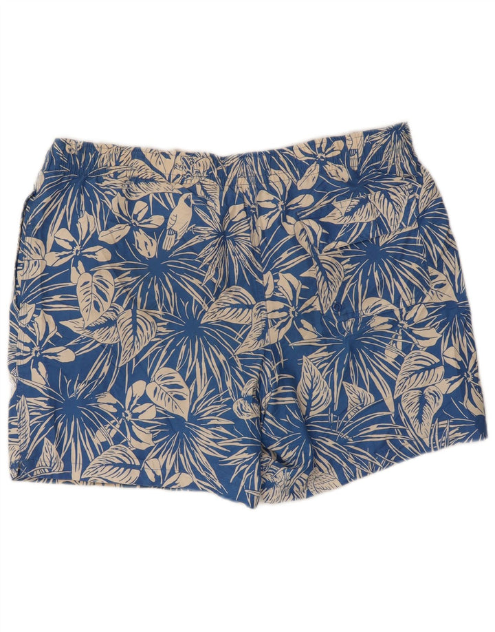 Pantaloni scurți de înot pentru bărbați Marks & Spencer, mari, albastru, cu flori din poliester