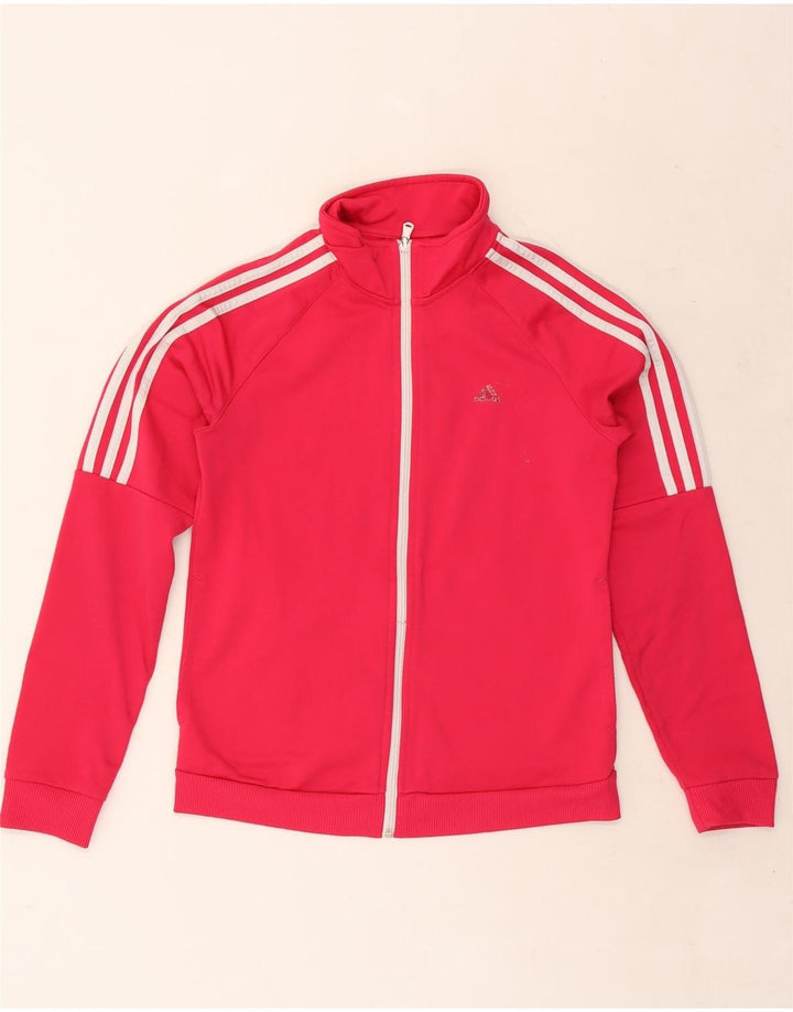 Jachetă de trening pentru femei ADIDAS UK 4/6 XS poliester roz