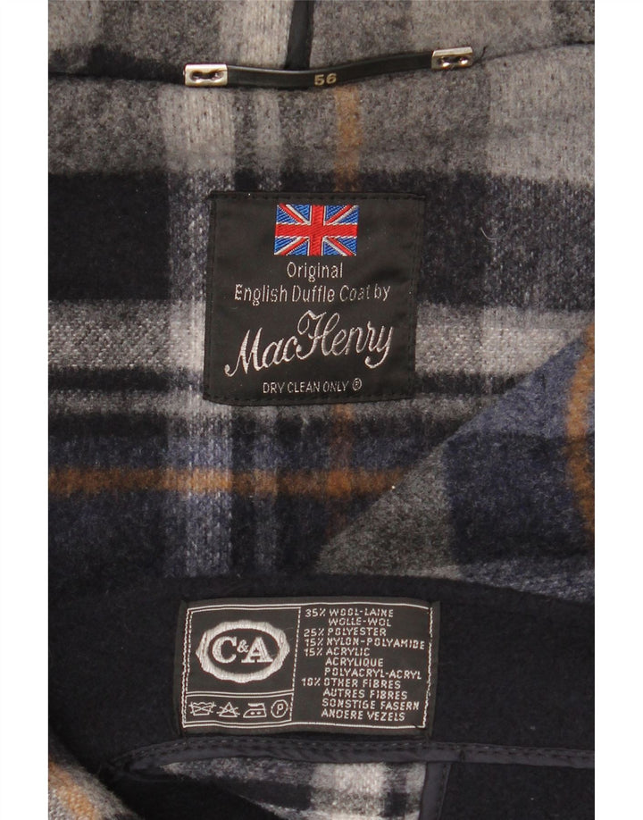 C&A Manson cu glugă pentru bărbați EU 56 3XL Lână bleumarin