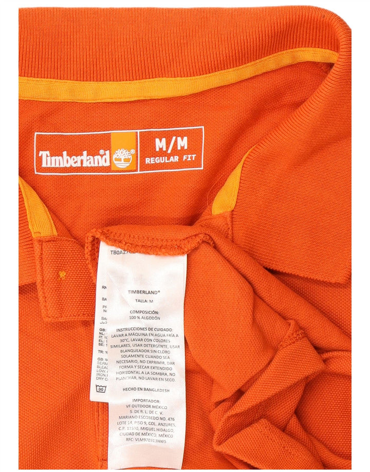 Tricou polo Timberland pentru bărbați, bumbac portocaliu mediu