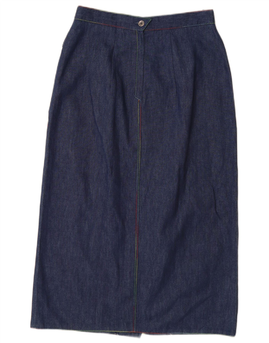 Fusta de blugi pentru femei VINTAGE cu talie înaltă EU 38 Medium W26 Bumbac bleumarin