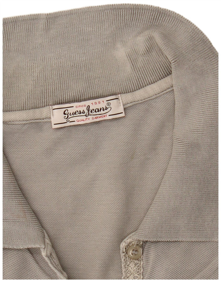 Tricou polo Guess pentru femei UK 8 Small Gri