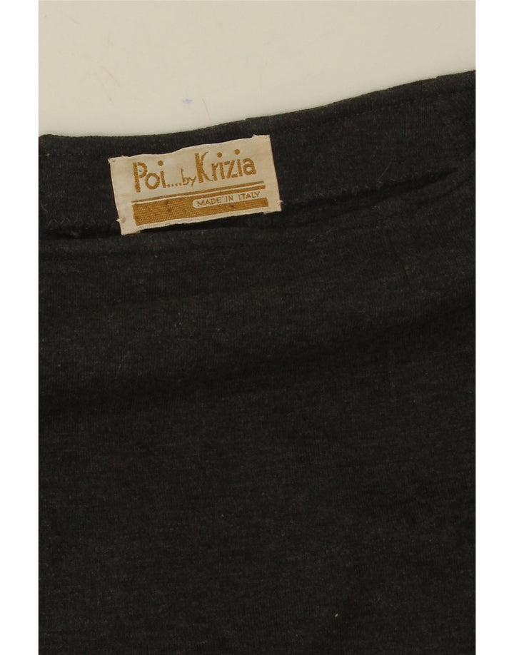 POI BY KRIZIA Womens Straight Skirt W30 Medium Grey Vintage Poi By Krizia and Second-Hand Poi By Krizia from Messina Hembry 