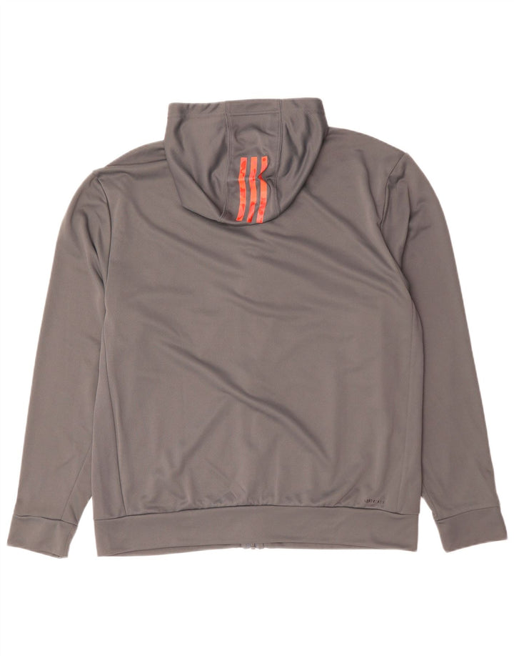 Pulover Adidas Aeroready Zip pentru bărbați, poliester, gri mediu
