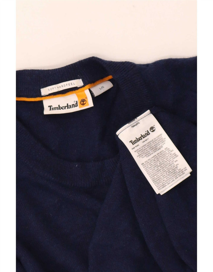 Pulover pentru bărbați Timberland cu decolteu triplu, mare, albastru, poliamidă
