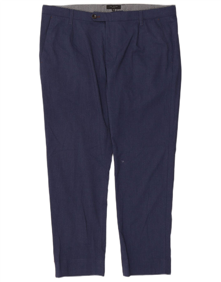 Ted Baker Pantaloni slim pentru bărbați L36 L28 Poliester bleumarin