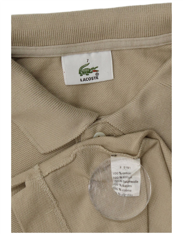 Tricou polo pentru bărbați Lacoste Mărimea 7 2XL bumbac bej