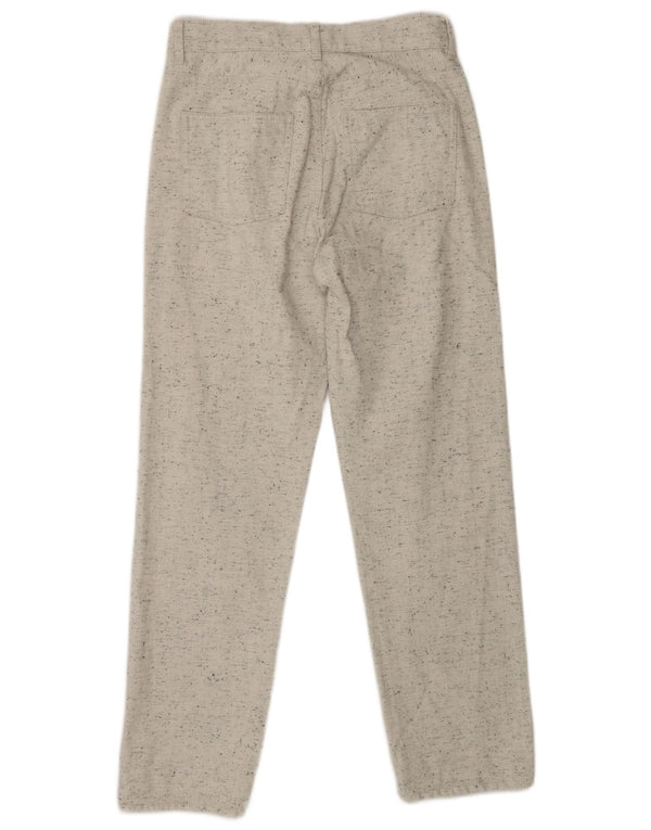 Pantaloni casual drepti Cos pentru femei W25 L27 bumbac cu pete alb